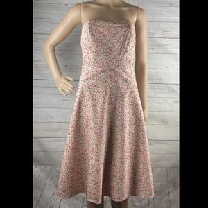 Ann Taylor Strapless Dress 🌺 Pink Floral